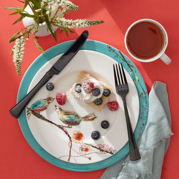 NEW Lenox Chirp White Porcelain 4 piece Serving Set - Picture 2 of 5